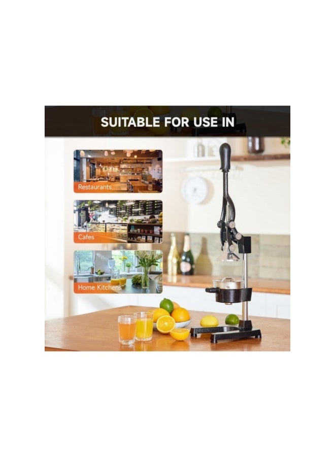 أكاليكس عصارة حمضيات يدوية شديدة التحمل، عصارة فواكه يدوية للبرتقال والليمون والليمون الأخضر والرمان - Image 4